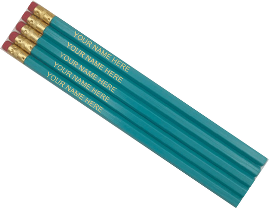 Personalized Pencil Set - Custom Pencils Engraved Foil Stamped Gift For Teacher Stocking Stuffer Student Name