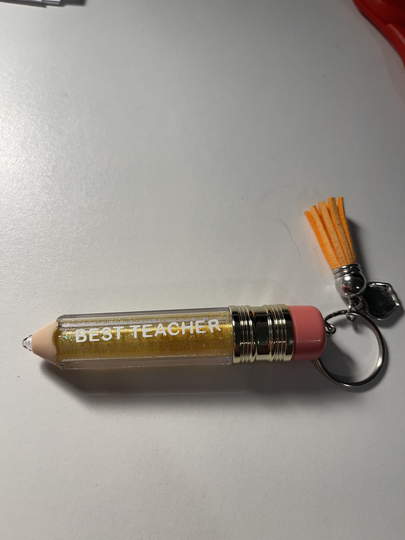 Personalized Pencil Teacher Keychain