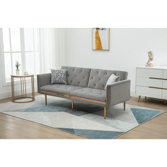 Upholstery Material Velvet sofa , accent sofa . Three seat sofa with metal feet, Frame Material Plywood,Seat Fill Material Foam