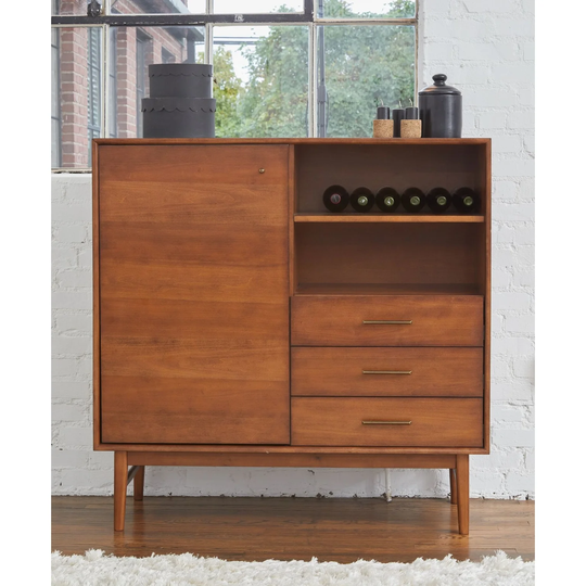 Rye Studio Buralda Walnut 3-drawer Storage Cabinet