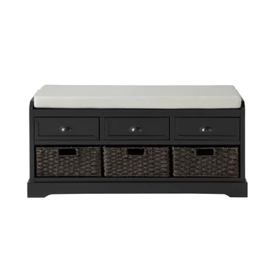 Upholstered Drawer Storage Bench