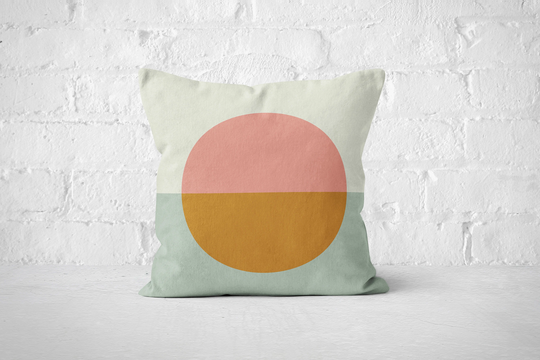Color Block Cushion Cover, Geometric Throw Pillow, Minimal Modern Decor