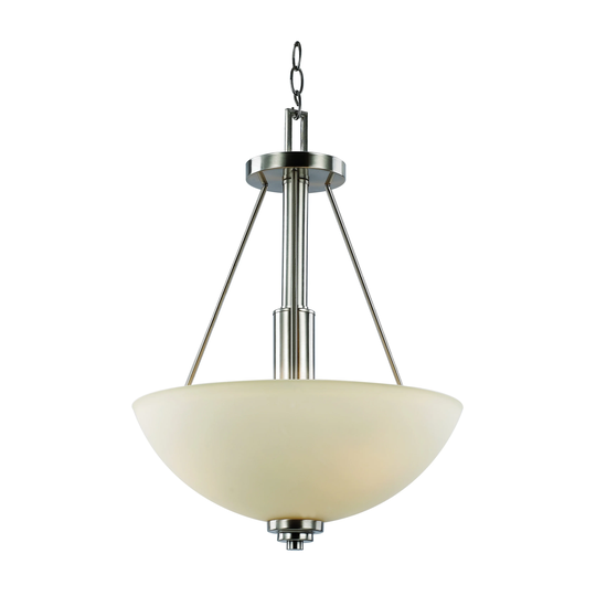 Giuseppe Imports BN Three Light Pendant Mod Pod Brushed Nickel - Exact Size