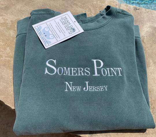 Custom Comfort Colors Crew Sweatshirt/Extra Word Sweatshirt/ Embroidered/Sizes As-3xl