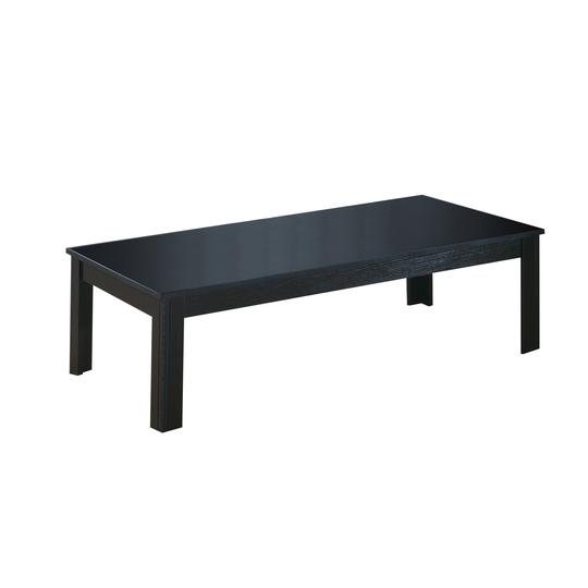 3-Piece Black Rectangular Contemporary Coffee Table Set 44"