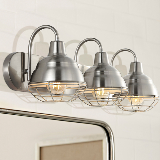 Cora 24.5" 3-Light Industrial Farmhouse Iron LED Vanity, Oil Rubbed Bronze by JONATHAN Y - 3 Light