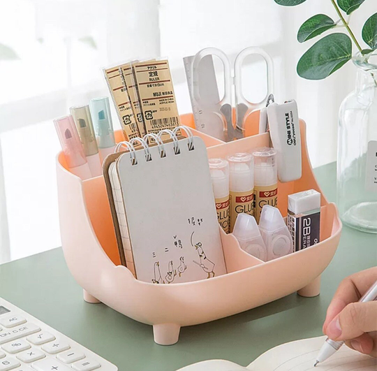 6Grid Pen Holder, Desktop Organizer, Stationery Party Favor, Gift, School, Office Pencil Brush Holder
