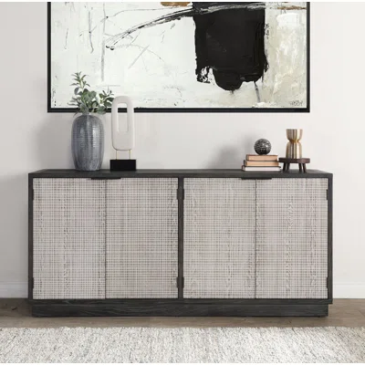 76" Wide Elm Solid Wood Sideboard