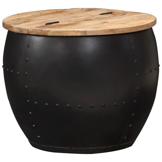 Global Pronex Coffee Table Round 20.9"x16.9" Solid Mango Wood