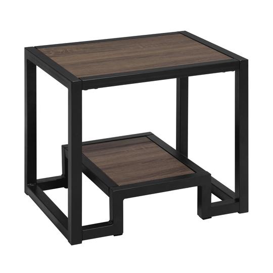Homy Casa Mid-Century Modern Wooden End Table with Storage - End Table