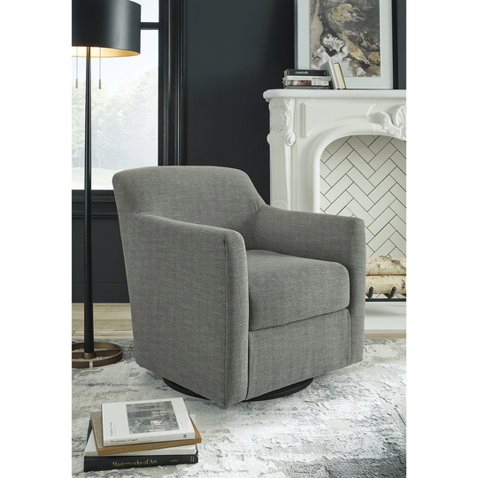 Signature Design by Ashley Bradney Smoke Swivel Accent Chair - 29"W x 32"D x 33"H
