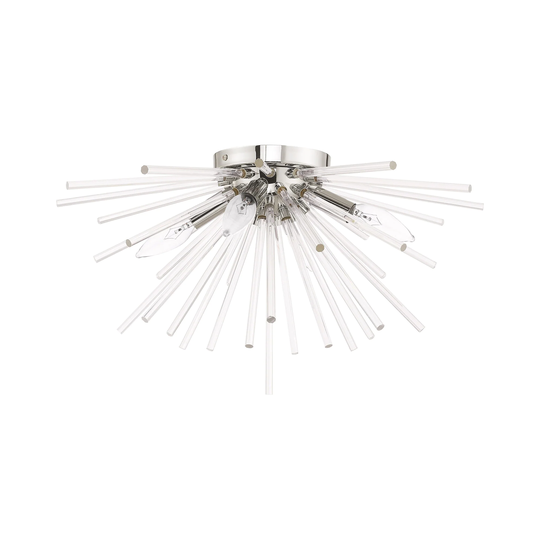 Livex Lighting Utopia 4-Light Starburst Ceiling Mount - 20"Dia. x 11"H - 20"Dia. x 11"H