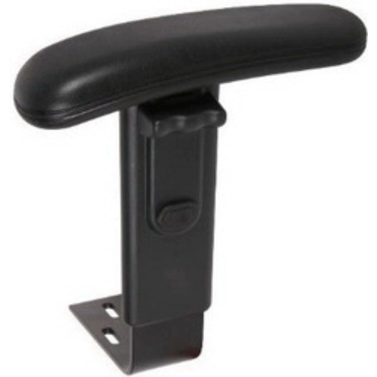 19" Black Solid Height Adjustable Armrest