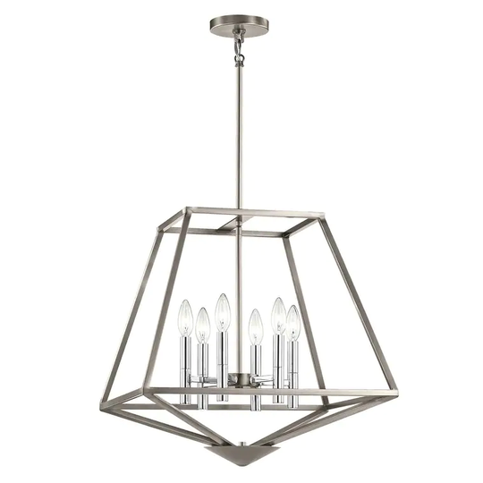 Kichler Lighting Geometric Collection 6-light Classic Pewter Foyer Pendant