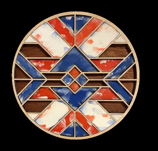 stained Wood Layered Quilt Paint Kit - Choose Your Options Diy Set Southwestern Design