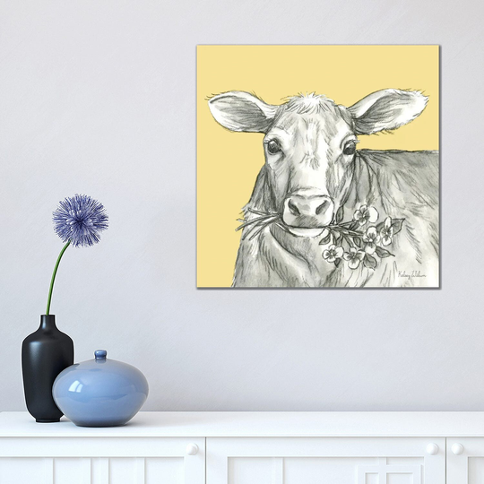iCanvas "Watercolor Pencil Farm Color VIIi-Cow 2" by Kelsey Wilson Canvas Print