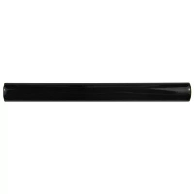 Santorini 8" x 1" Ceramic Pencil Liner Tile Trim in Nero