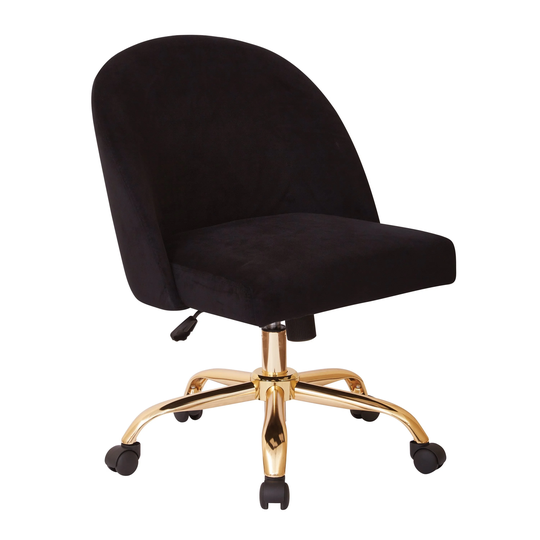 Ave Six Layton Mid Back Office Chair with Gold Base