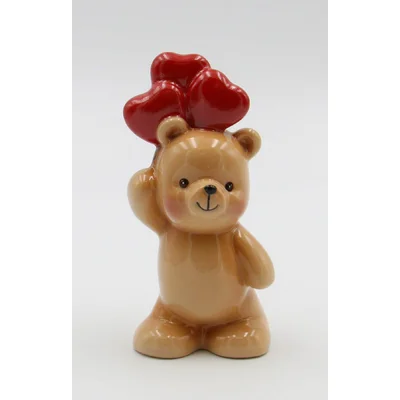 Brown/Red 5.75" Porcelain Table Vase