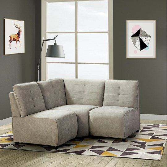 Melissa Tufted Back Padded Corner Sectional Sofa with Comfort Cushions