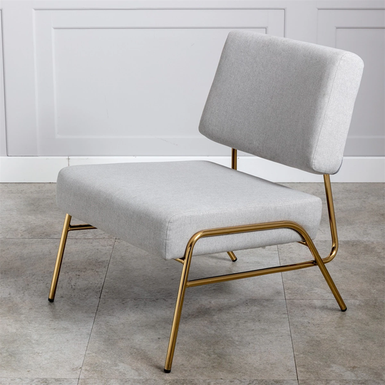 Merax Wire Metal Frame Armless Slipper Chair Lounge Chair