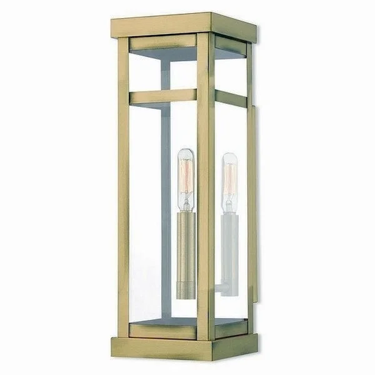 Livex Lighting 20703-01 Outdoor Wall Lantern 1 Light Antique Brass