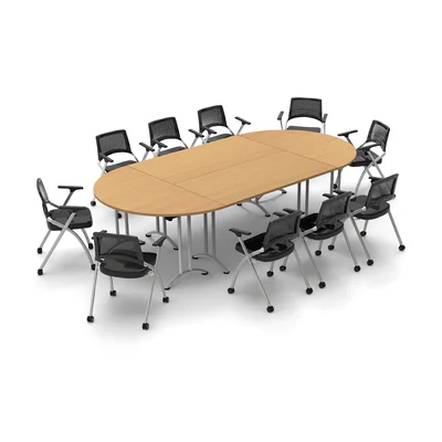 10 Person Conference Meeting Tables with 10 Chairs Complete Set