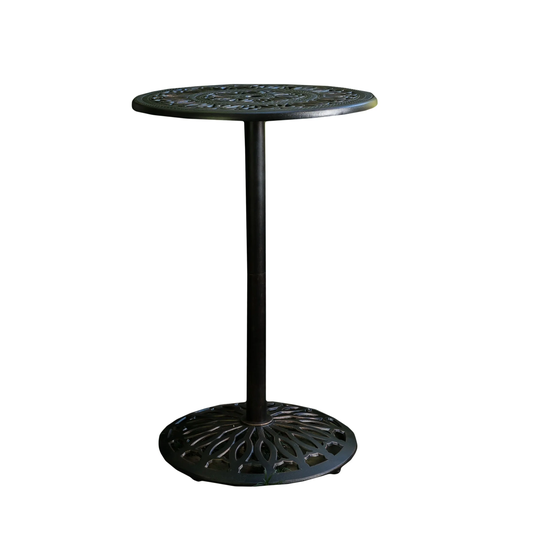 Santa Maria Outdoor Cast Aluminum Round Bar Table (ONLY) by Christopher Knight Home - 26.75"L x 26.75"W x 41.50"H