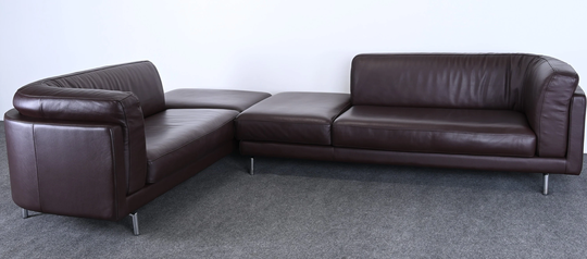 Pair Of Leather Sofas By Maurice Villency, 20Th Century