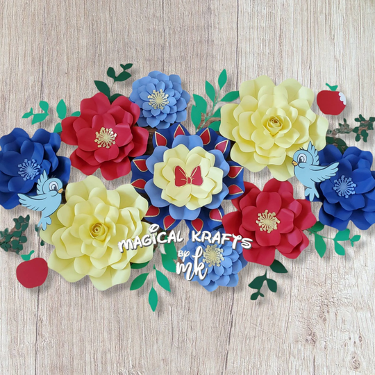 Fairest Maiden Paper Flowers 9 Pc Set