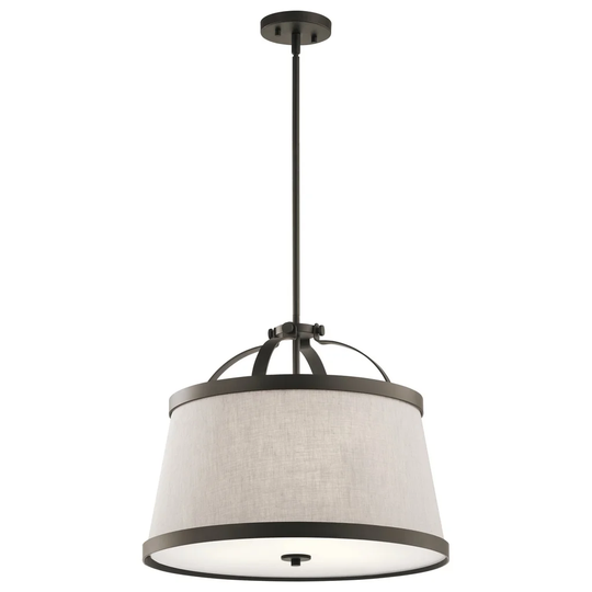 Kichler Lighting Amarena Collection 3-light Olde Bronze Pendant/Semi-Flush Mount