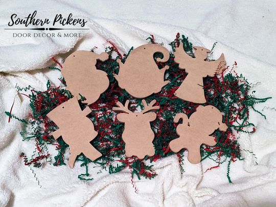 Ornament Kits Traditional Christmas Themed Wooden Diy Kid Craft Sets