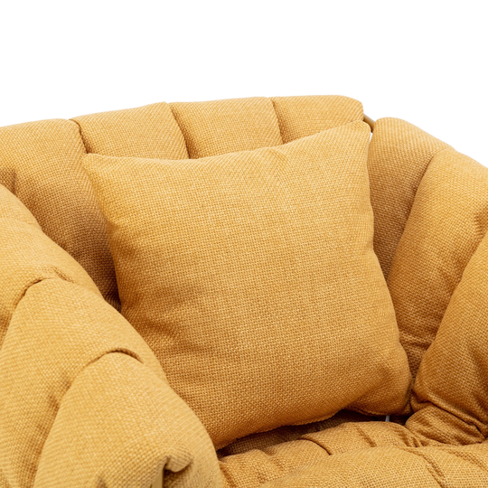Chic Accent Chair, Leisure Single Sofa Living Room Leisure Chairs, Upholstered Side Chair with Metal Frame