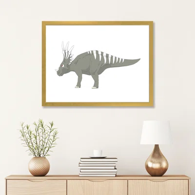 Styracosaurus Pencil Drawing with Digital Color by Alice Turner - Graphic Art Print