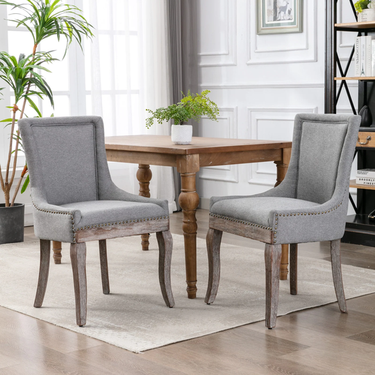 Set of 2 Ultra Side Dining Chair Thickened Chairs w/ Solid Wood Legs