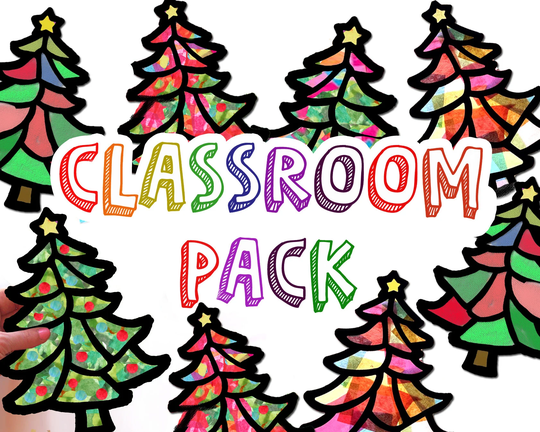 Holiday Trees Suncatcher Kit, Diy Art Kit - Holiday Gift For Kids Crafts, Christmas Craft Kits, Classroom Craft, School Party
