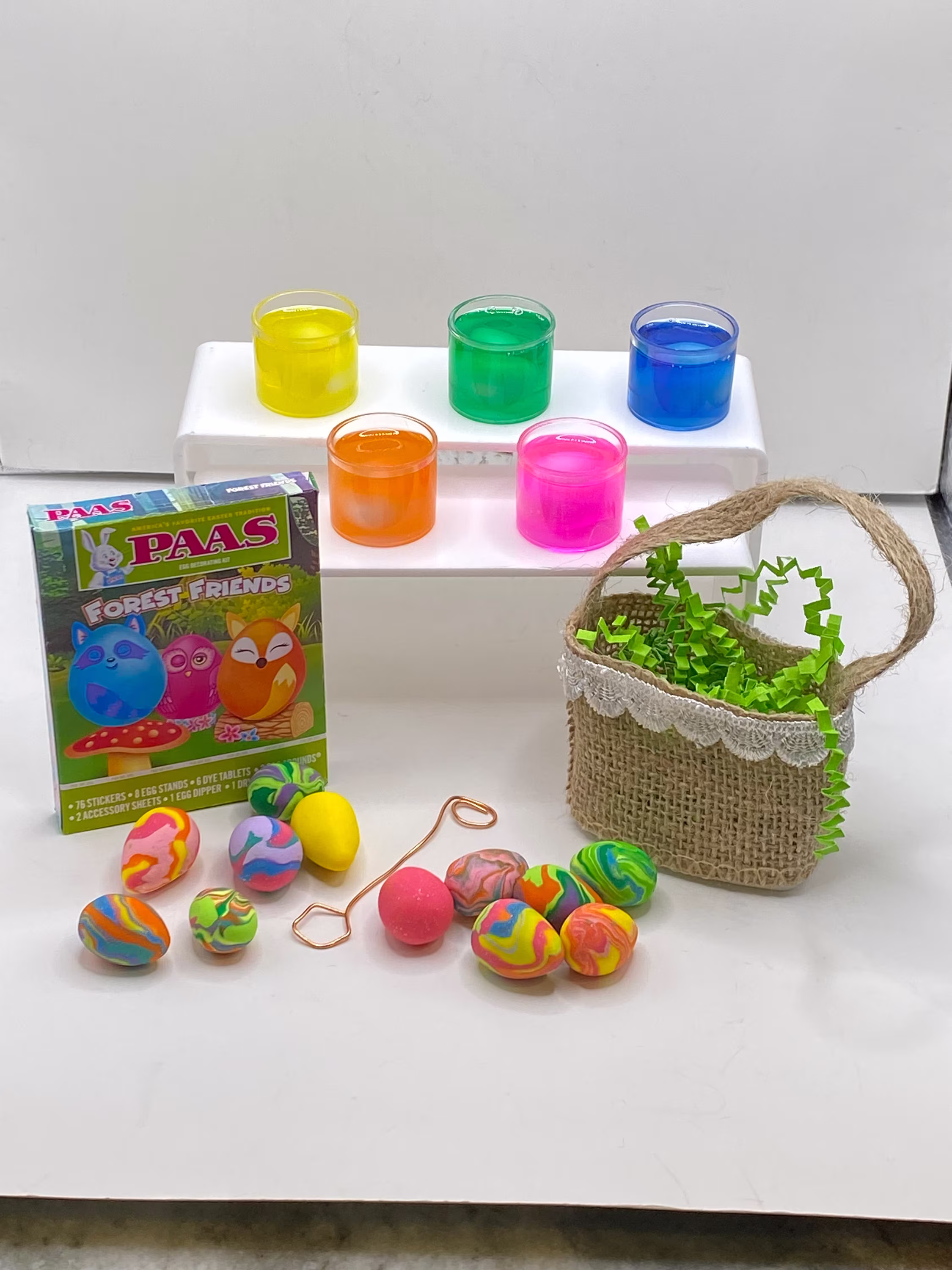 New 1/3 Scale Easter Egg Coloring Kit For 18" Doll