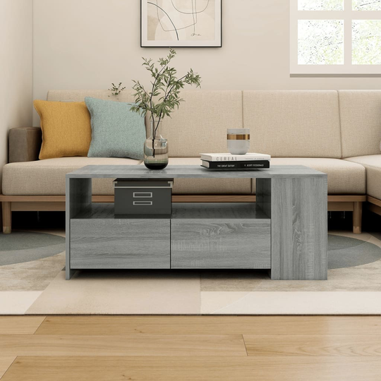 Coffee Table Gray Sonoma 40.2"x21.7"x16.5" Engineered Wood