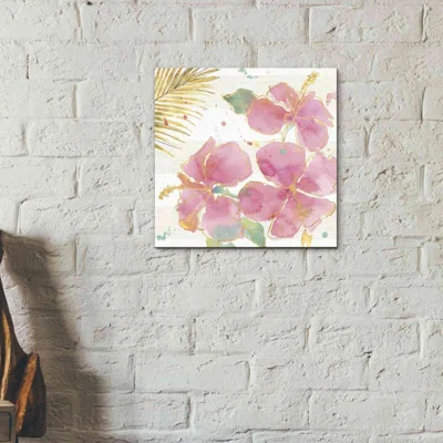 Bayou Breeze 'Flamingo Fever VII' By Anne Tavoletti, Canvas Wall Art, 37"X37"