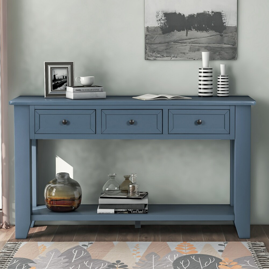 55" Modern Console Table Sofa Table for Living Room with 3 D