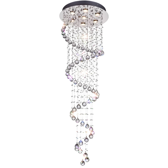 7 Light Flush Mount with Chrome Finish