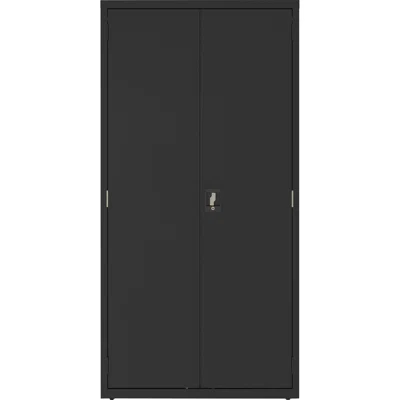 Lorell 4-Shelf Steel Janitorial Cabinet - 36" X 18" X 72" - 4 X Shelf(Ves) - Hinged Door(S) - Locking System, Welded, Sturdy, Recessed Locking Handle,
