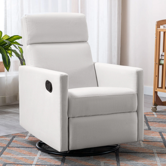 Upholstered Rocker Chair Swivel Recliner Chair