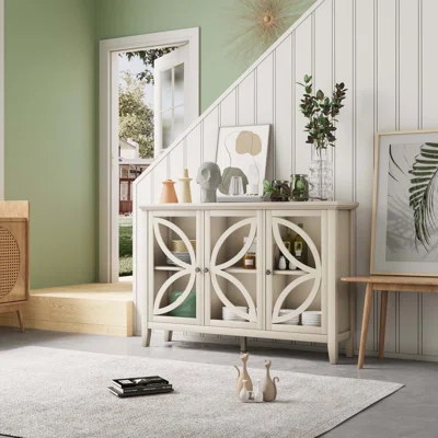 47.2" Wide Pine Solid Wood Sideboard