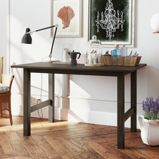 Farmhouse Wood Dining Table for 4 Kitchen Table for Small Places, Gray