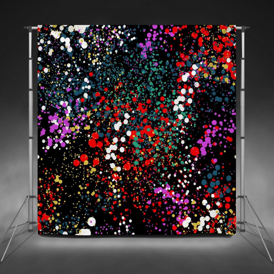 Colorful Polka Dot Backdrops Multi Color Art Fabric Backdrop Abstract Custom Banner Decorative Photography Wall Modern