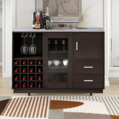 47" Wide 2 Drawer Solid Wood Sideboard