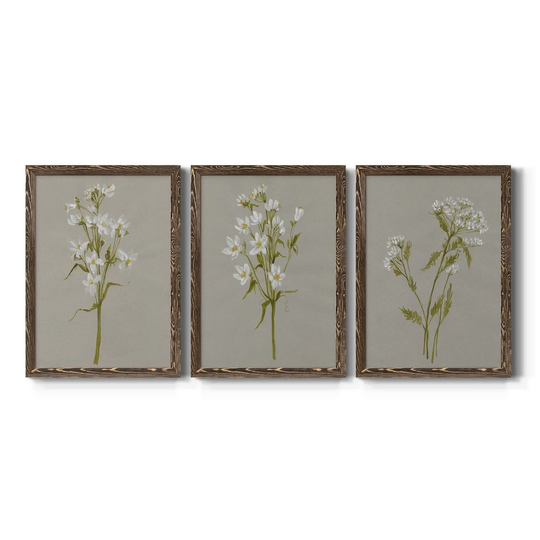 White Field Flowers I-Premium Framed Canvas - Ready to Hang - Multi-Color