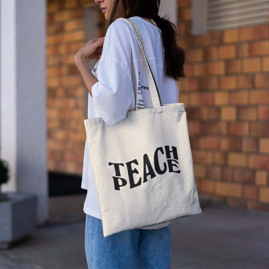 Mac Miller Teach Peace Tote Bag -Aesthetic Tote Bag, Art Bag, Artsy Bag, Grunge Bag, Mac Miller Bag, Aesthetic