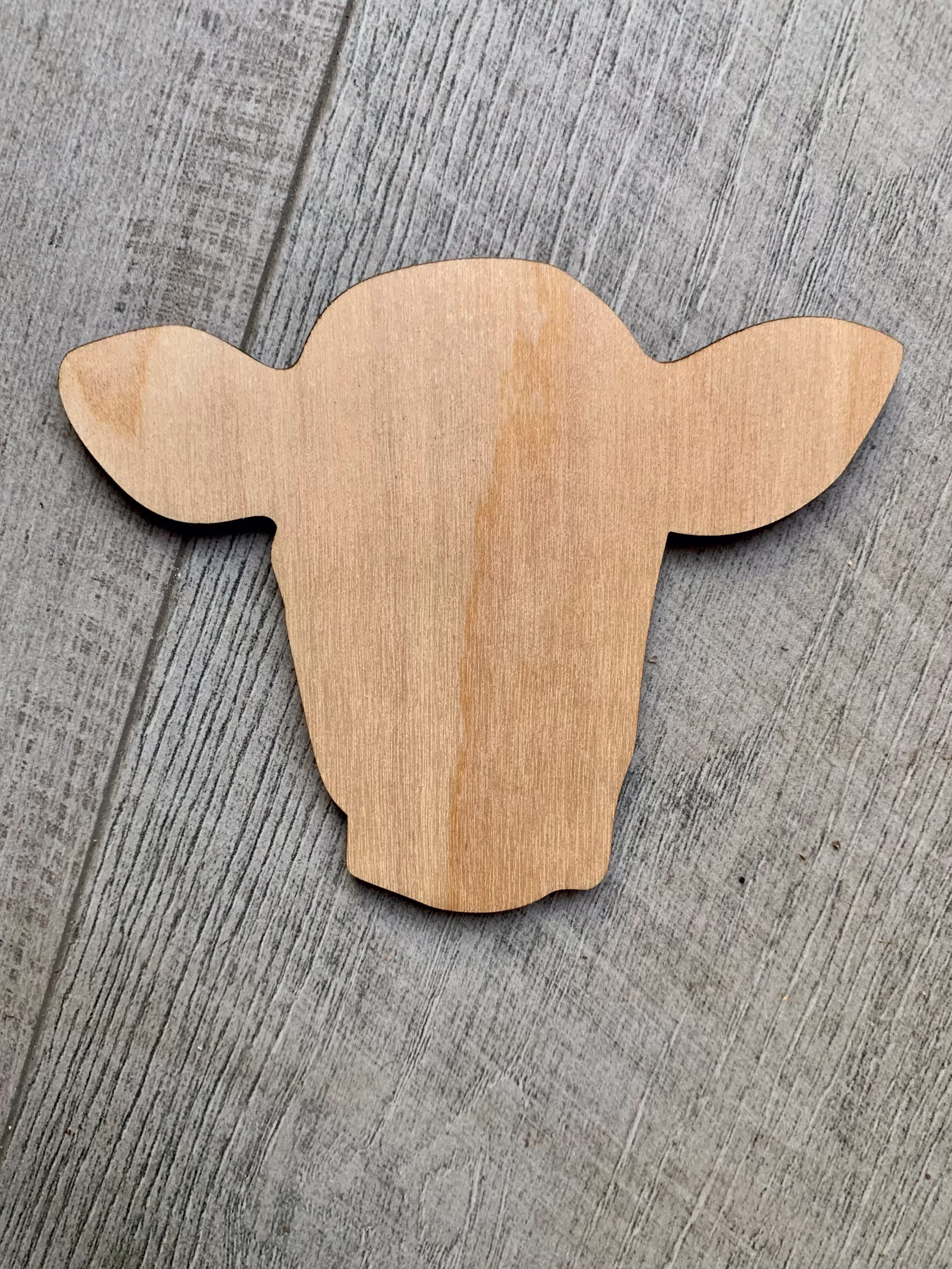 Unfinished Wood Cow Heads Blanks Diy Craft